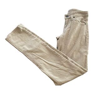 Patagonia Women's Organic Cotton Skinny Corduroy Pants Ivory Size 24